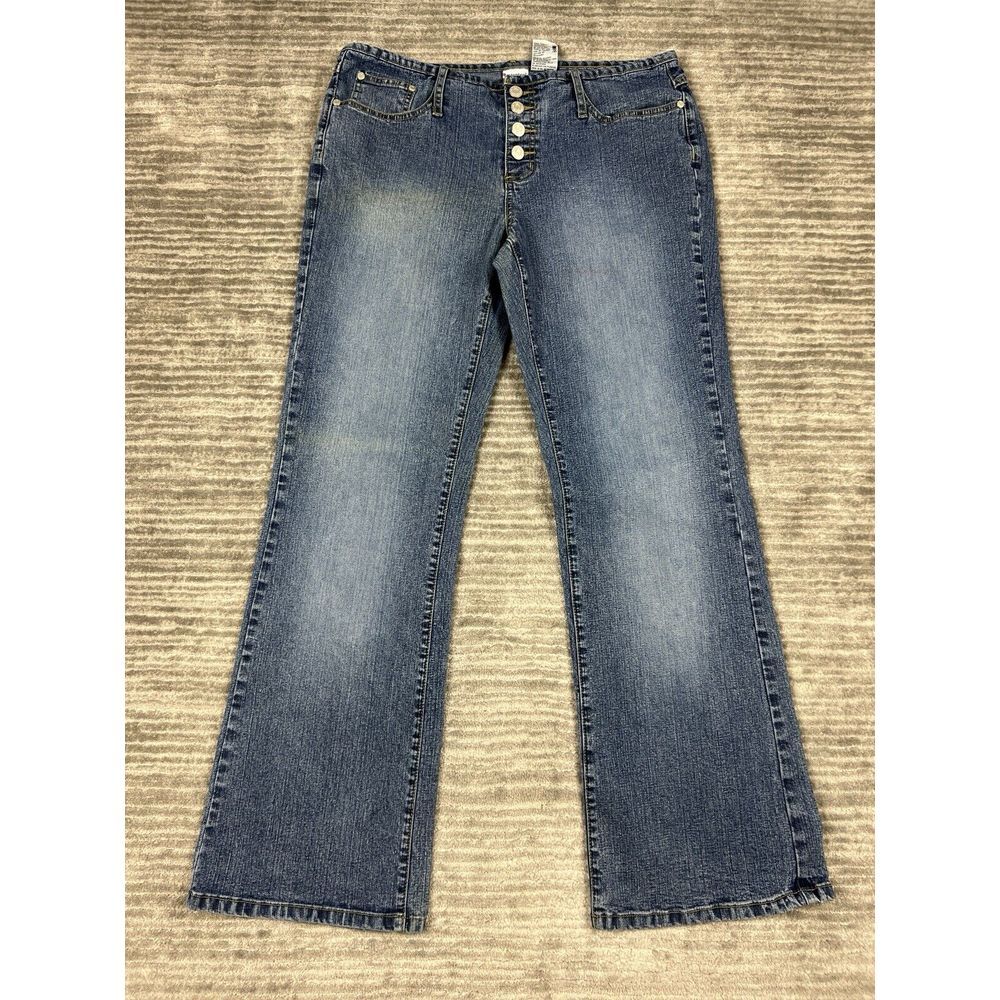 No Boundaries Jeans Juniors 13 Blue Variable Ramie Blend Bootcut